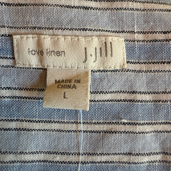 J. Jill Blue and White Striped Top - Picture 3 of 6